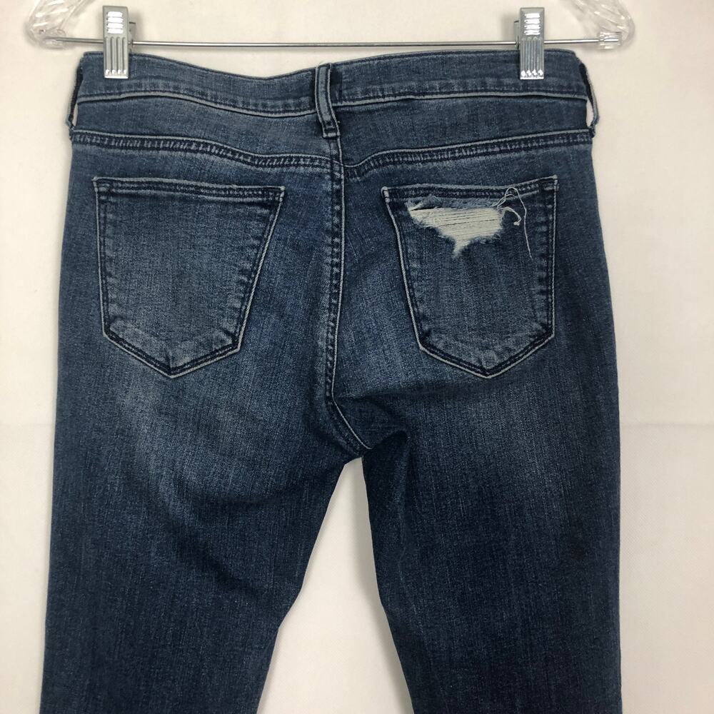 Gap Mid-Rise Distressed Dark Wash Jeans Size 26 - Picture 7 of 11
